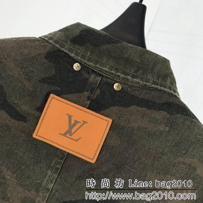 LV路易威登 2018ss 限量迷彩系列 暗紋提花迷彩 牛仔外套 ydi1070
